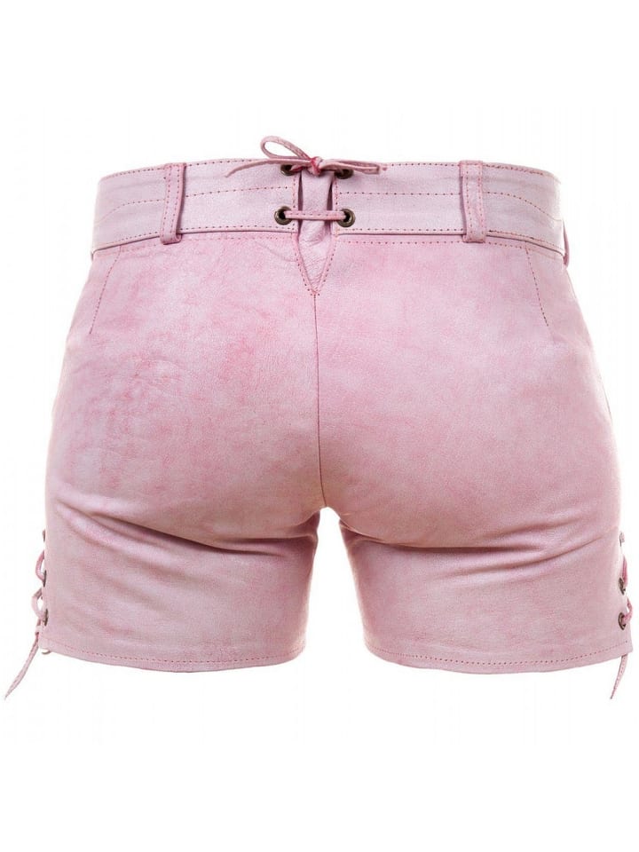 Edelnice Ledershorts in pink günstig kaufen 32