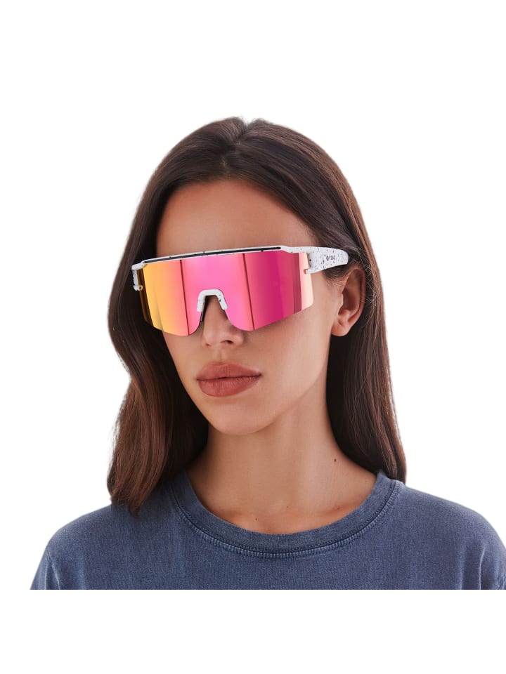YEAZ SUNTHRILL SET Sport-Sonnenbrille Weiß/Blau in weiß / rosa günstig kaufen onesize