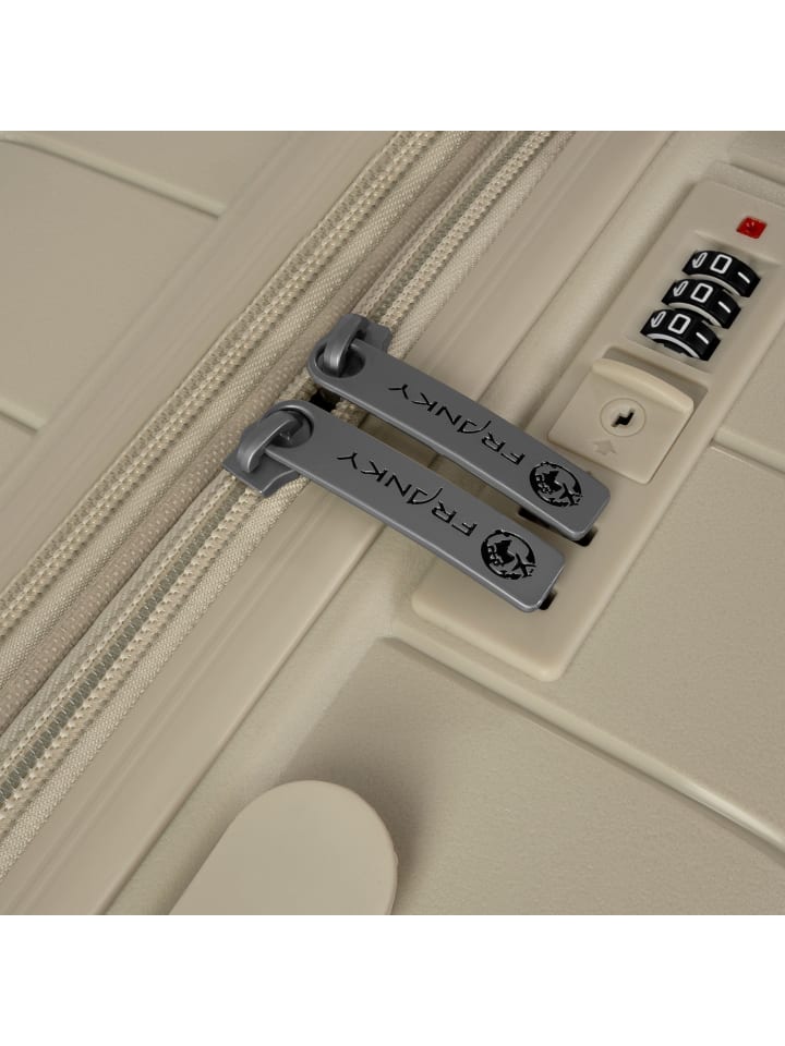 Franky London 4 Rollen Kofferset 3-teilig mit Dehnfalte in beige günstig kaufen onesize