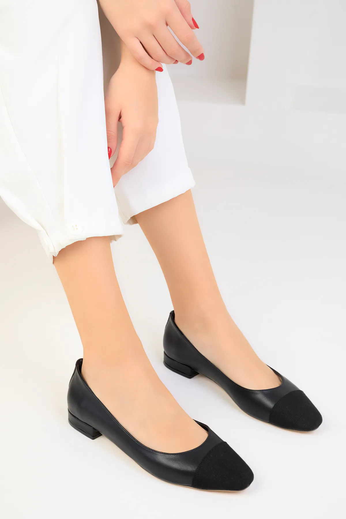 SOHO  Schwarz-Schwarze Ballerinas für Damen 18646
