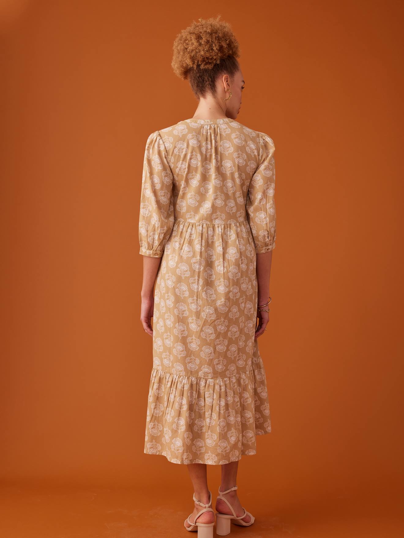 Envie de Fraise Langes Boho-Kleid für Schwangerschaft & Stillzeit ENVIE DE FRAISE - gelb