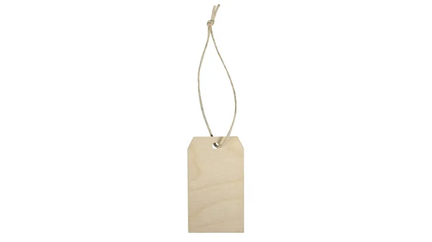Rayher Holz Hänger Tag 4,5x8x0,3cm Natur