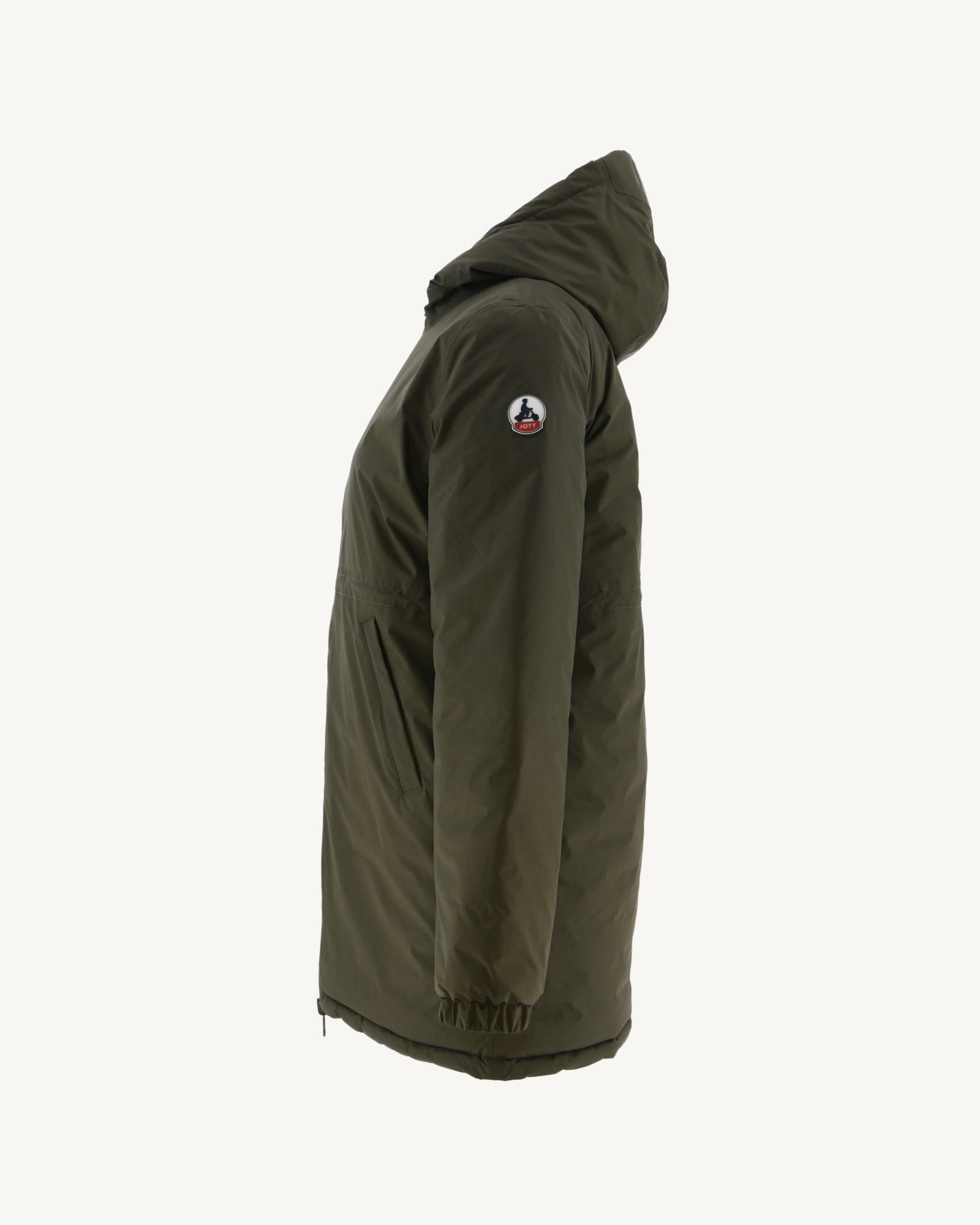 Doudoune longue réversible Army/Rose clair Roma