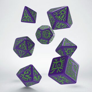 Pathfinder Goblin Purple & green Dice Set (7)
