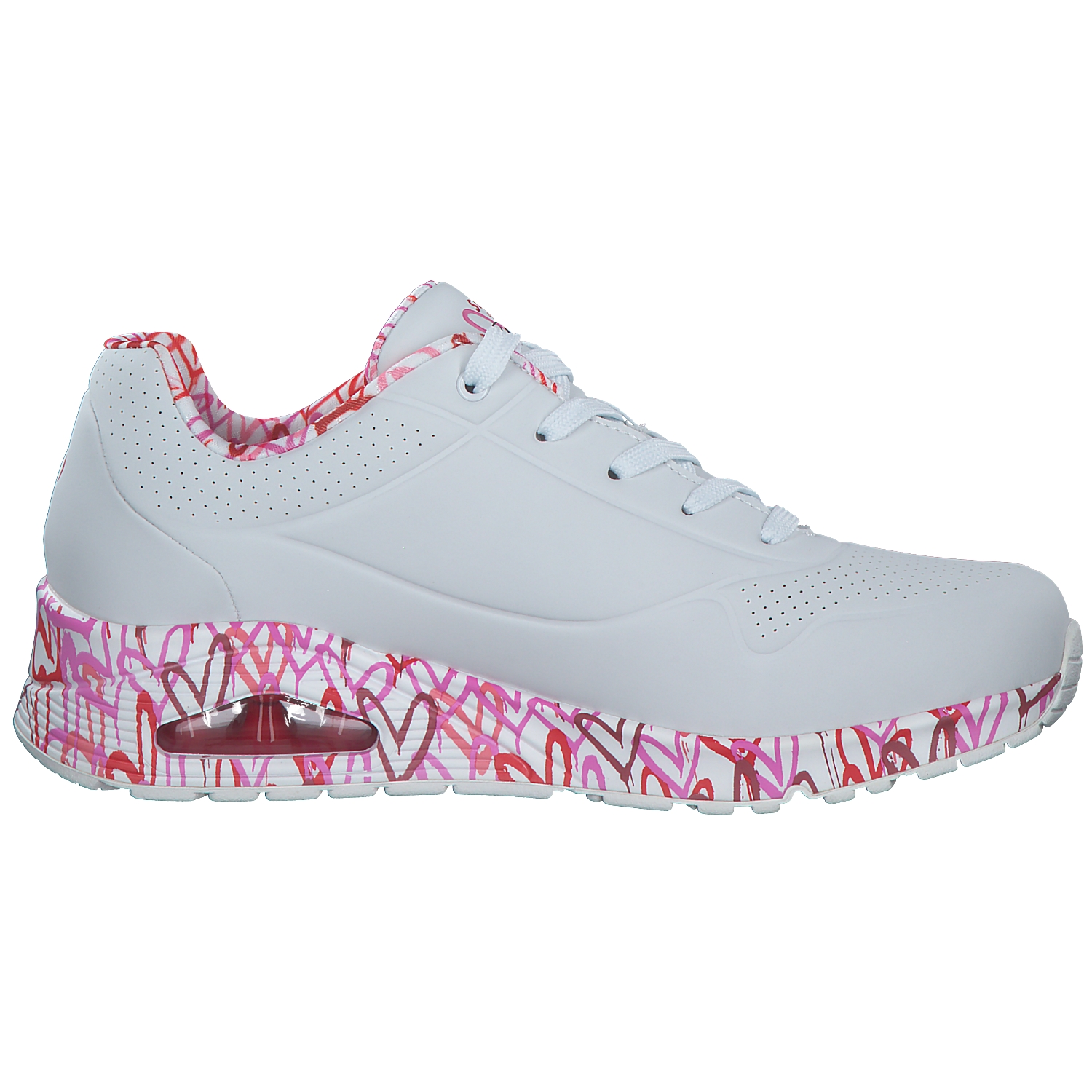 Skechers 155506, Sneakers Low, Damen, WRPK white/red/pink