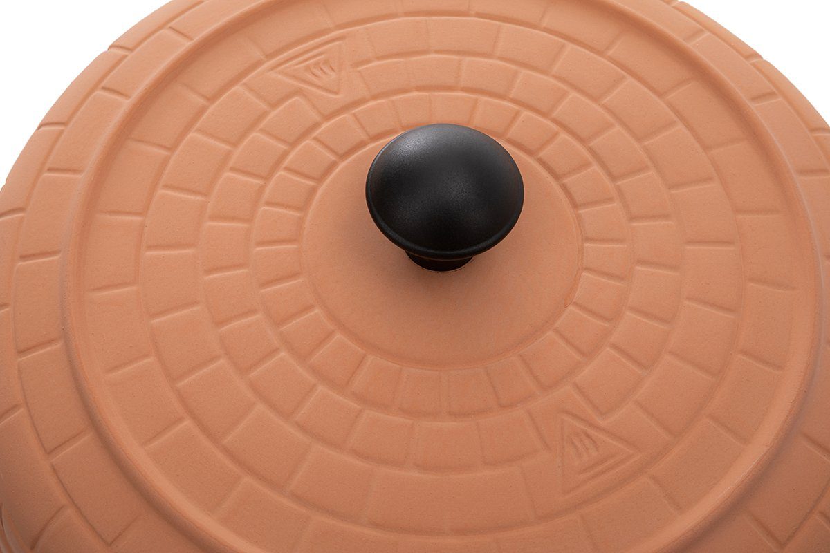 Heidenfeld Pizzaofen Mini Pizzaofen Pizzachef für 6 Personen inkl. Pizzaschieber Raclette, 1100 W Pizzamaker - Dual-M-Heizstab - Abdeckung Terracotta Pizza Ofen