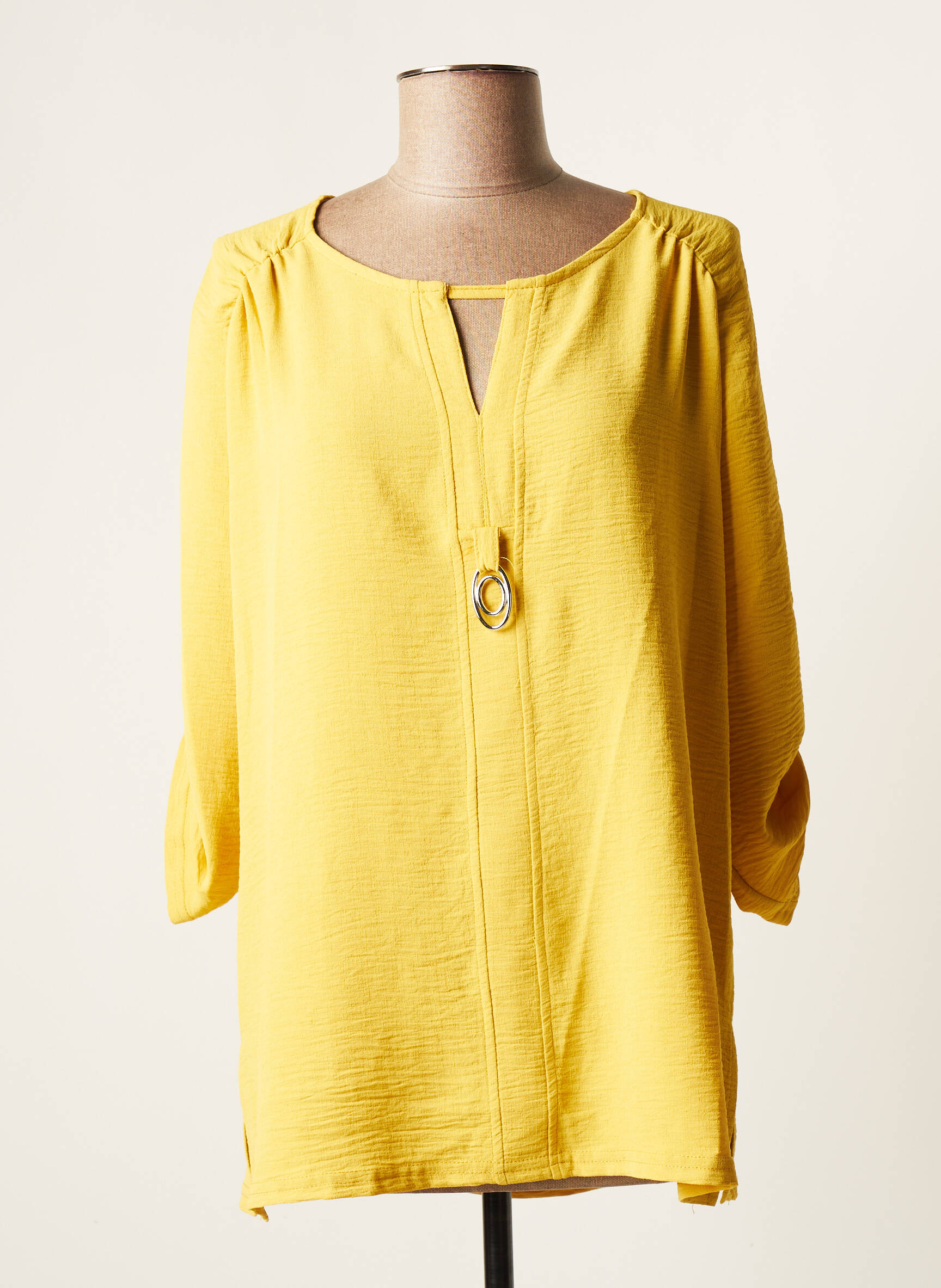 Halogene Tuniquemanchelongue Femme couleur jaune