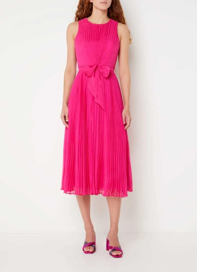 Vestido midi Phase Eight Simara con cinturón plisado