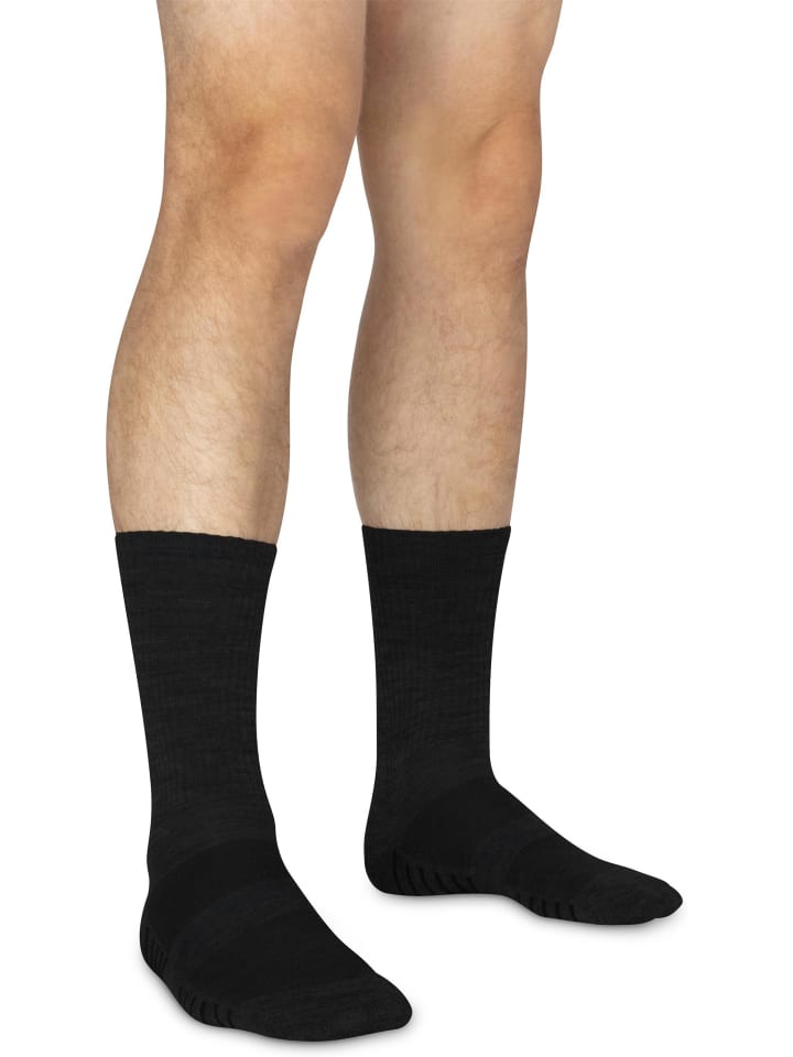 normani 4 Trekkingwandersocken mit Polstersohle und Komfortbund in Schwarz günstig kaufen