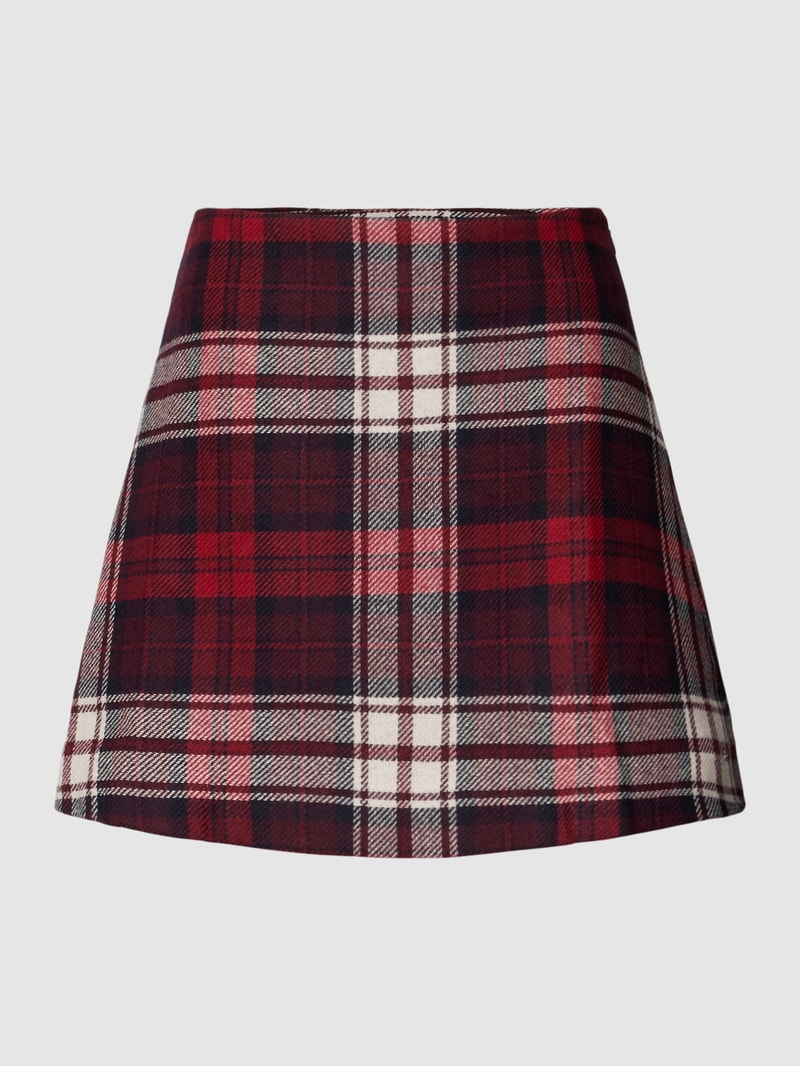 Minirock mit Tartan-Karo in rot