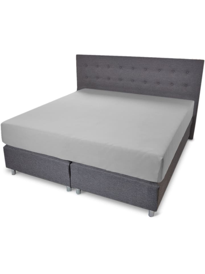 Wolkenkind Jersey Baumwolle Spannbettlaken in hellgrau günstig kaufen 180x200 cm