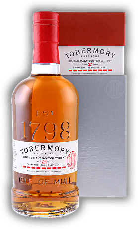 Tobermory 21 Years Oloroso Sherry Oak Tobermory 21 Years Oloroso Sherry Oak Sanft und fruchtig. Alter 21 J. - 0,7	 Liter - Vol 46,3%