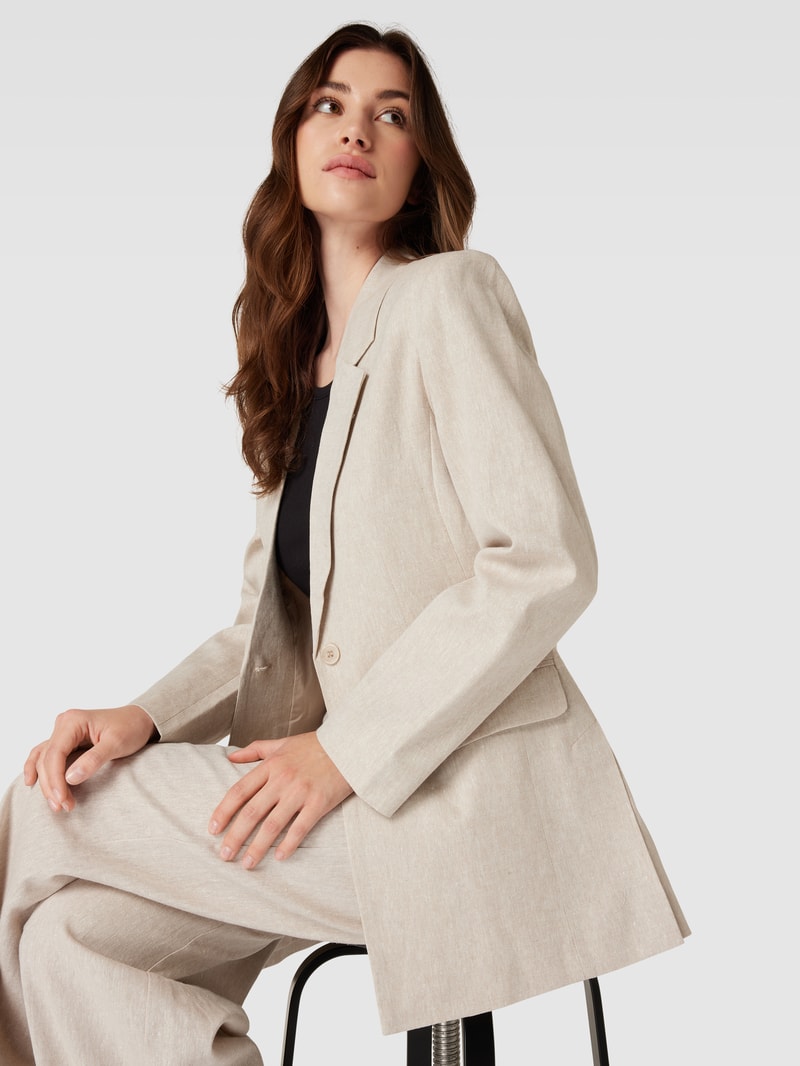 Blazer mit Reverskragen Modell 'TANIA' in sand meliert