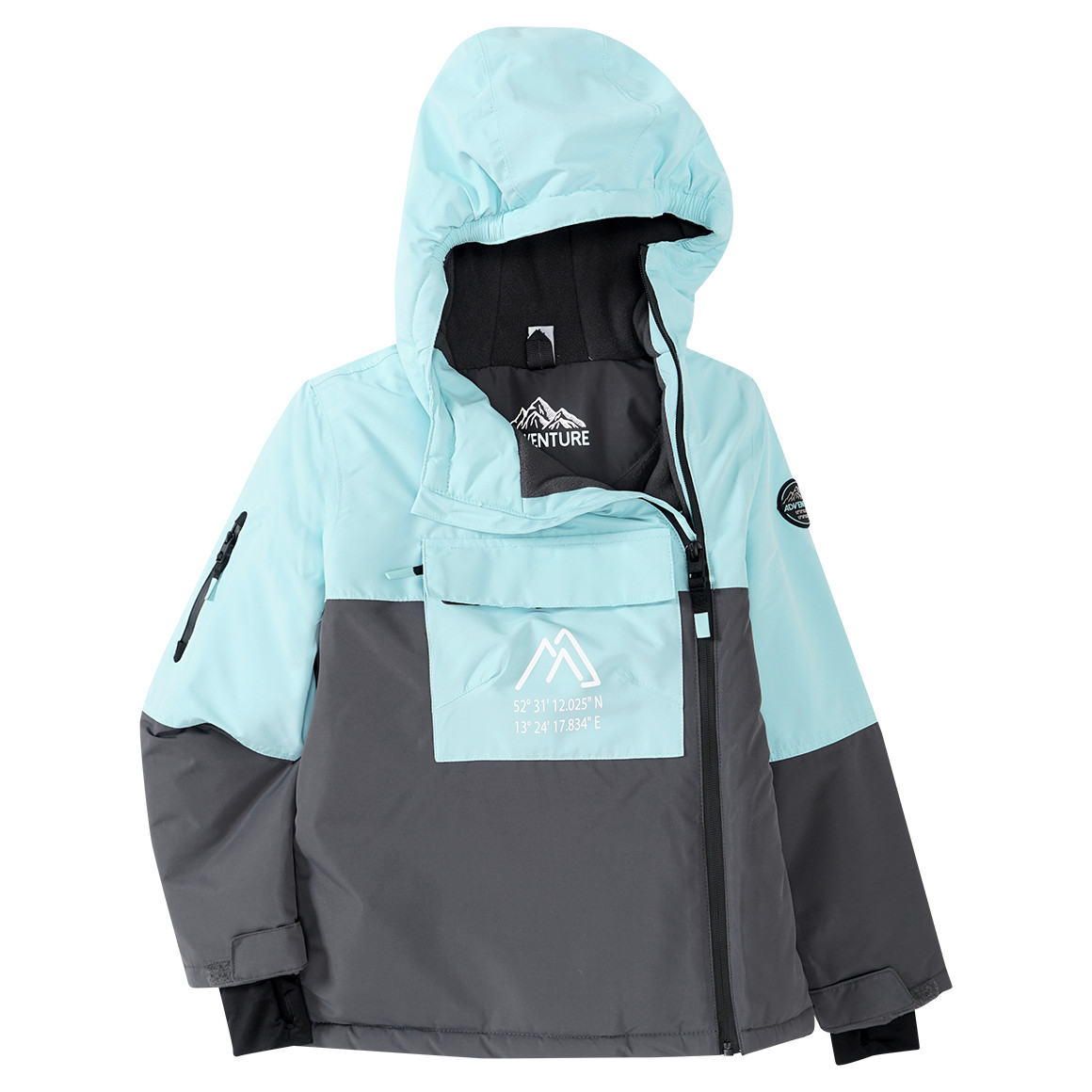 Mädchen Schneejacke mit Fronttasche