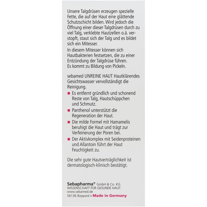 Unreine Haut Hautklärendes Gesichtswasser
