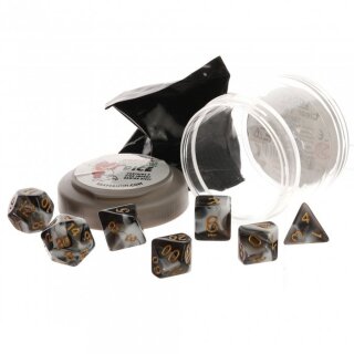 Dual Dice Set - White & Black (7)