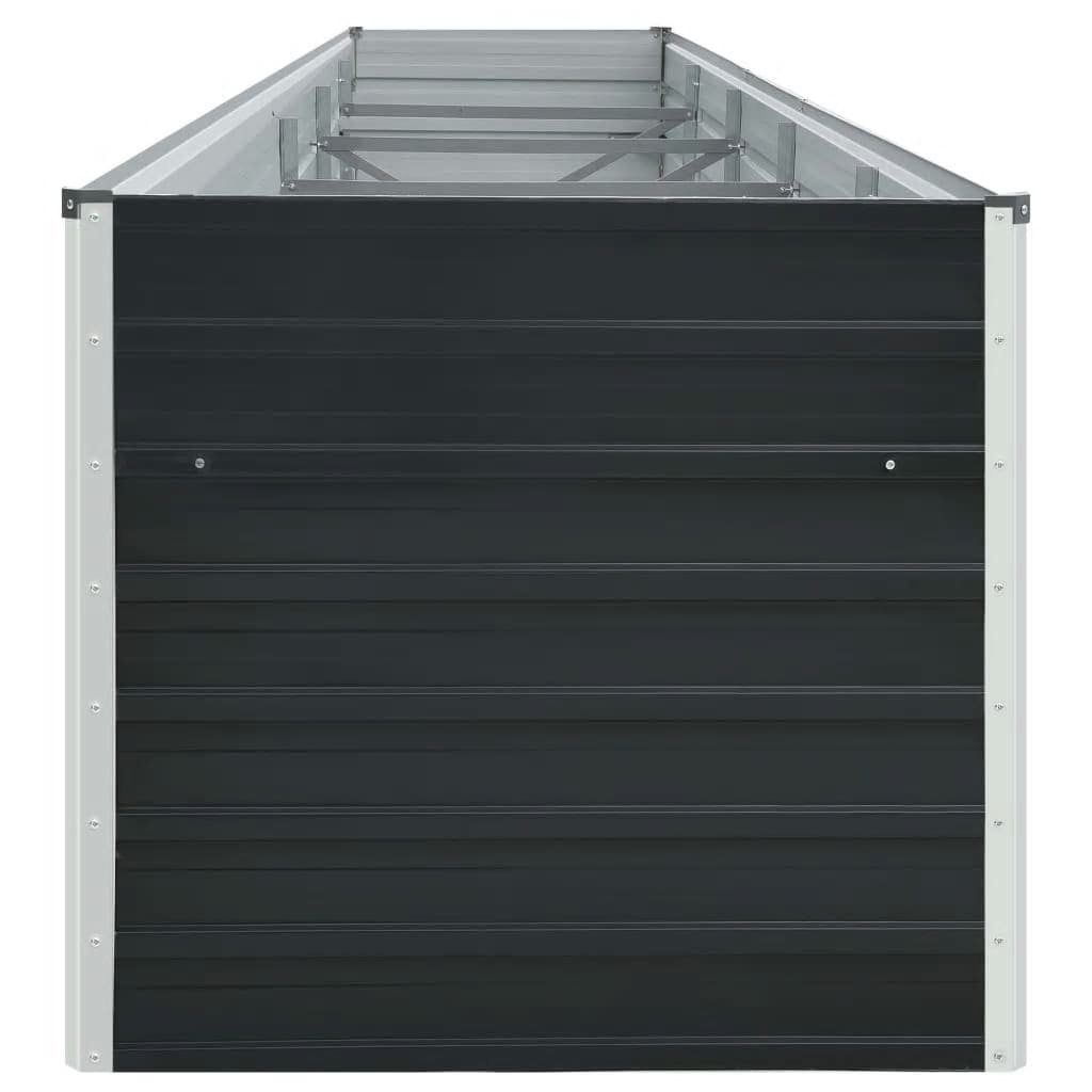 vidaXL Hochbeet Hochbeet,Garten-Hochbeet Verzinkter Stahl 400x80x45 cm Anthrazit