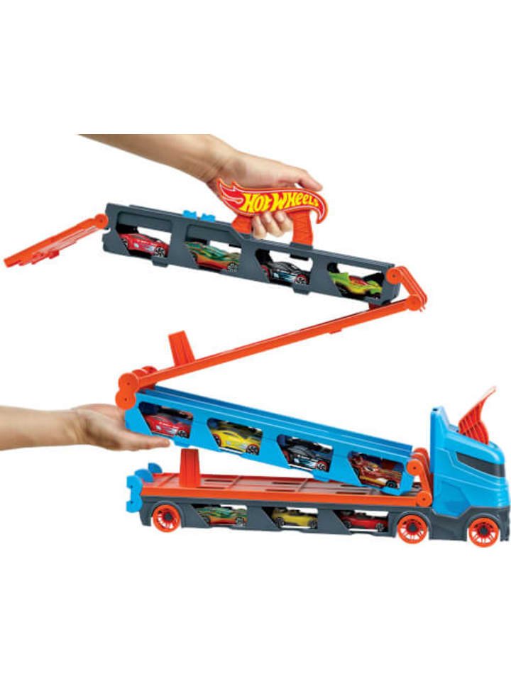 Hot Wheels Spielzeugfahrzeug 2-in-1 Rennbahn Transporter, ab 4 Jahre günstig kaufen onesize