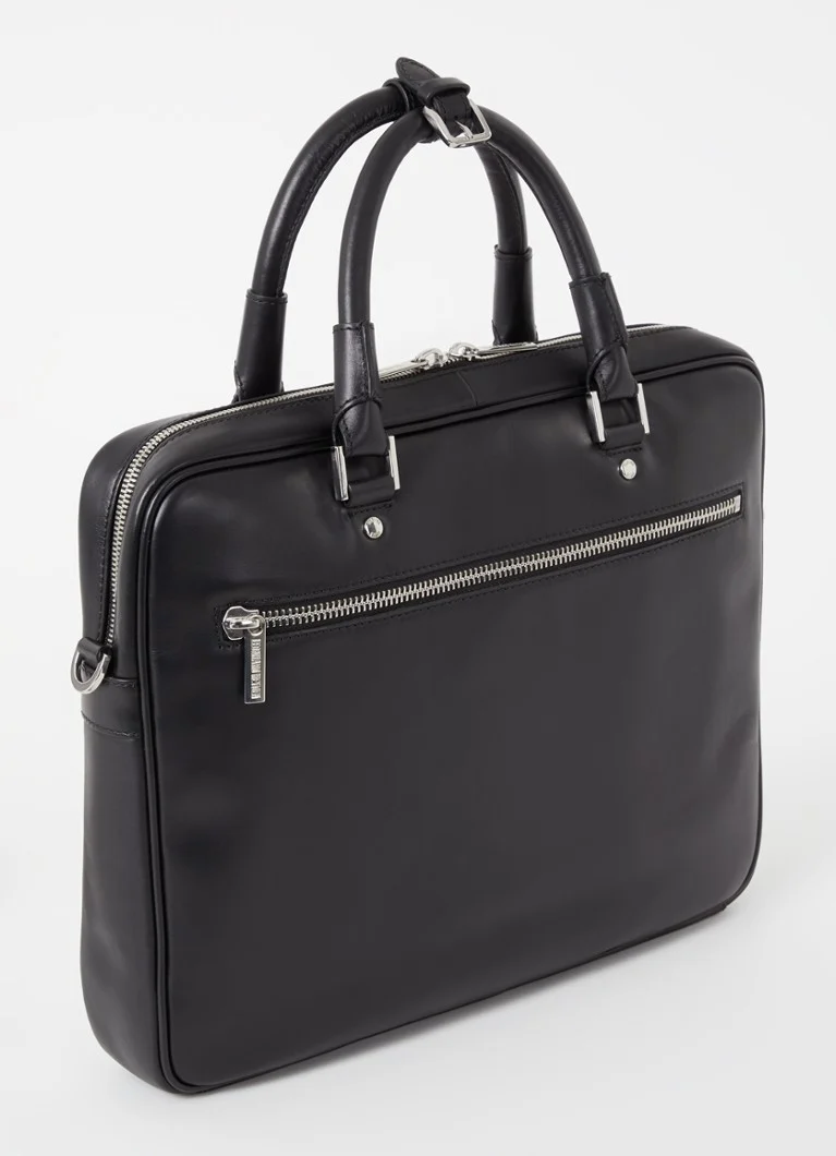 Leonhard Heyden Montreal leather business bag with 14-inch laptop compartment - unisex