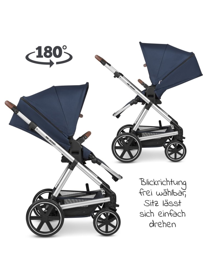 ABC-Design Kombi-Kinderwagen Timbo 4 - inkl. Babywanne & Sportsitz in blau,silber günstig kaufen onesize