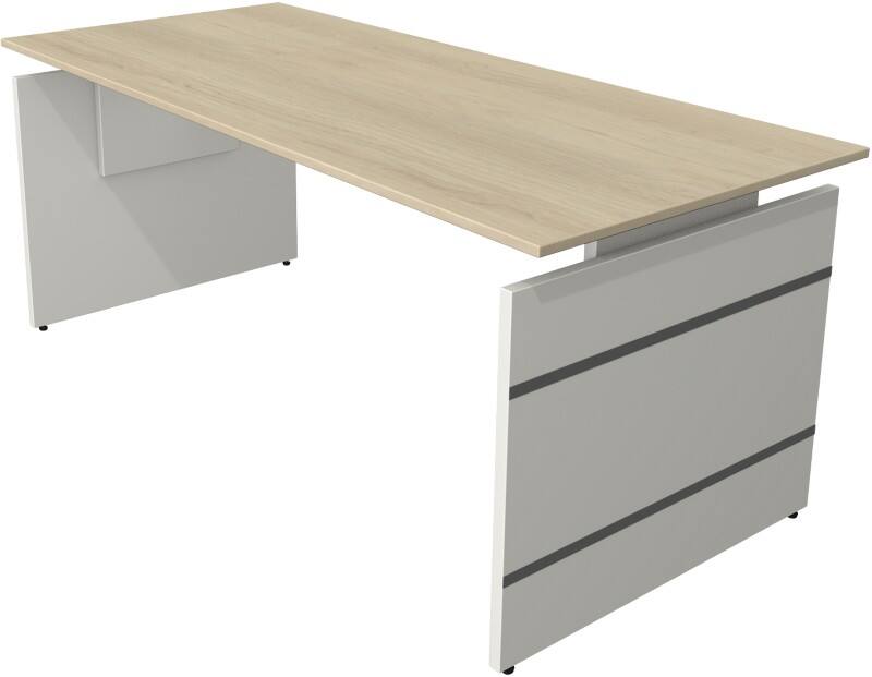 Kerkmann Form 4 Höhenverstellbar Schreibtisch Rechteckig Ahorn Weiß 1.800 x 800 x 760 mm