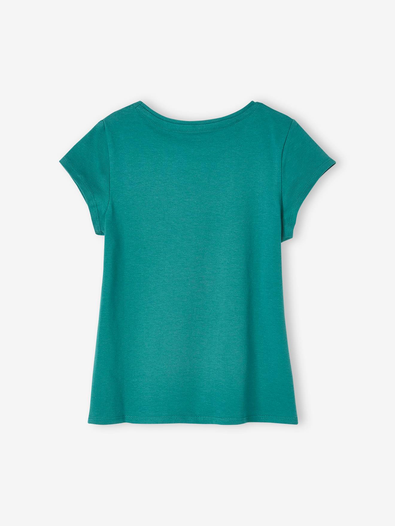 Tee-shirt à message Basics fille corail