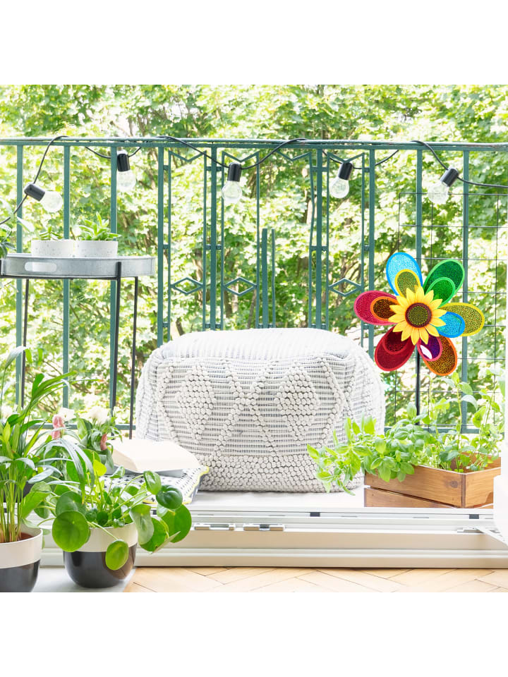 relaxdays 2x Windrad in Bunt - (B)37,5 x (H)74,5 x (T)14 cm günstig kaufen onesize