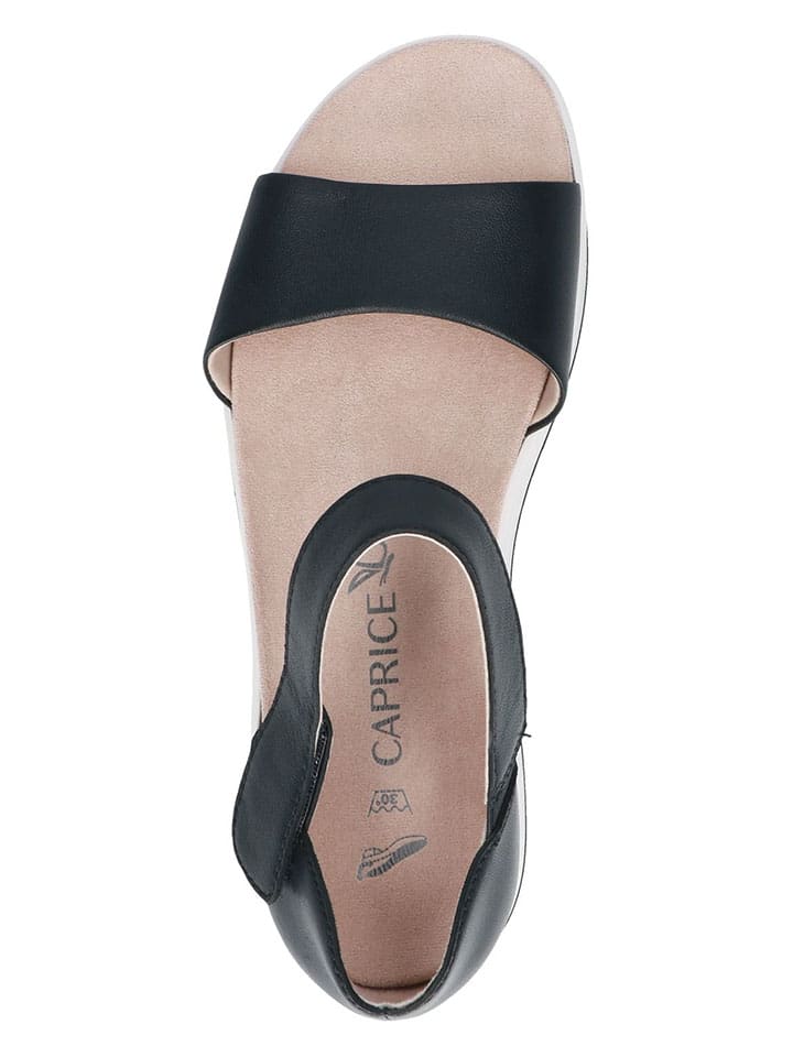 Caprice Leder-Sandalen in Dunkelblau günstig kaufen