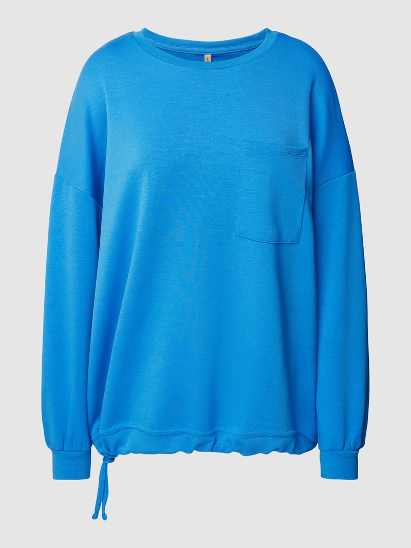 Sweatshirt mit Brusttasche Modell 'Banu' in blau