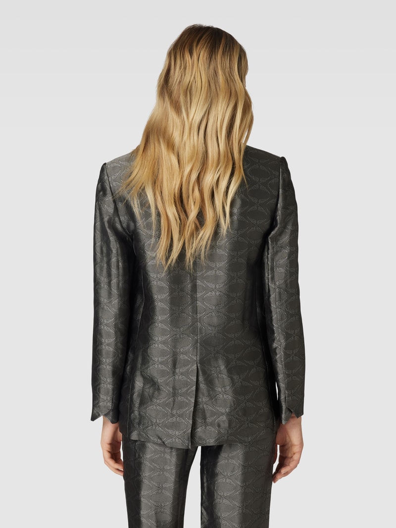 Blazer mit Allover-Muster Modell 'VEGY' in anthrazit