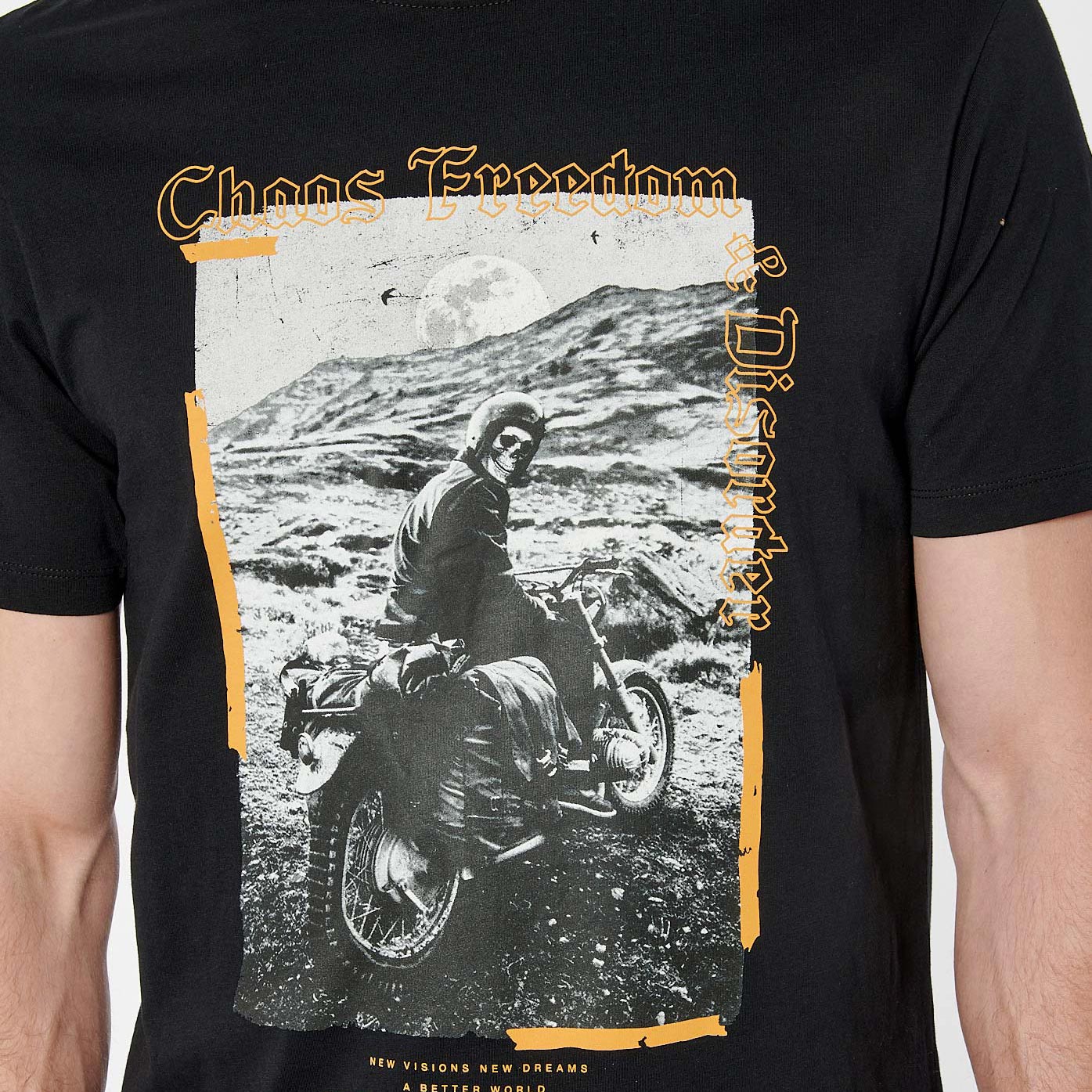RAZI   T-shirt noir homme 100% coton
