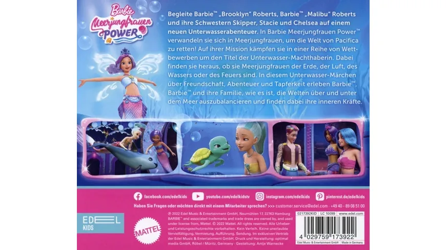 Hörspiel zum Kinofilm Barbie-Meerjungfrauen Power