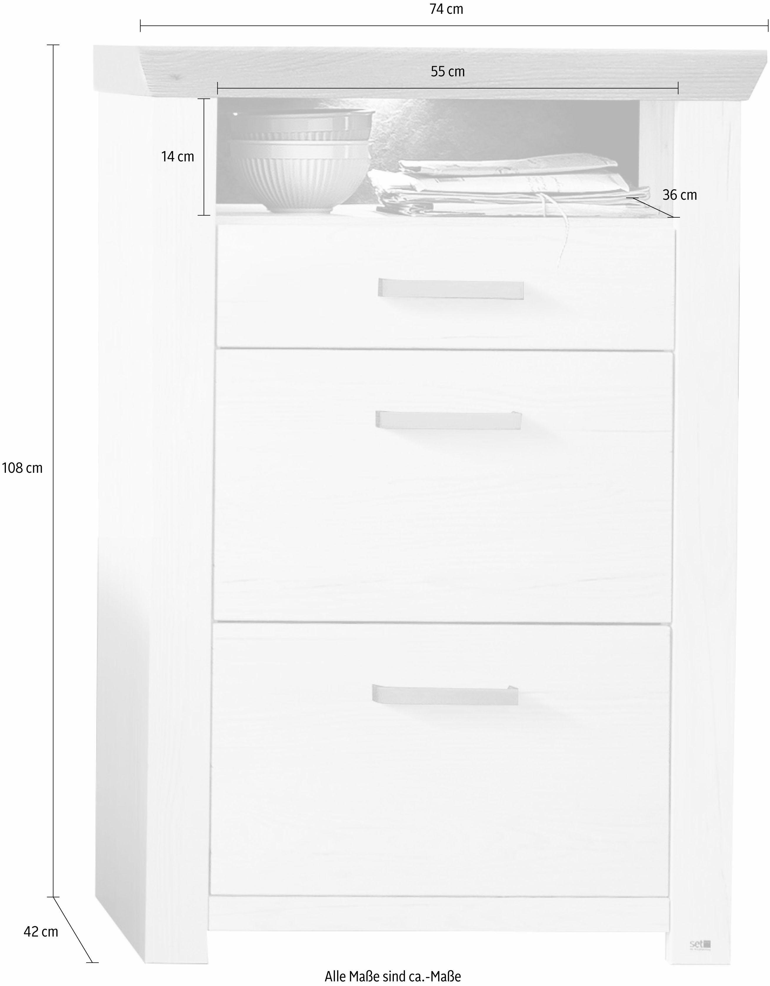set one by Musterring Highboard york, Typ 06, im Landhaus Stil