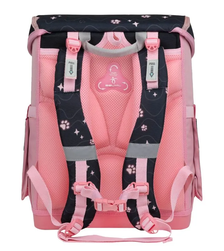 Belmil Compact Schulranzen Set 4-teilig mit Brustgurt - Cute Kitten