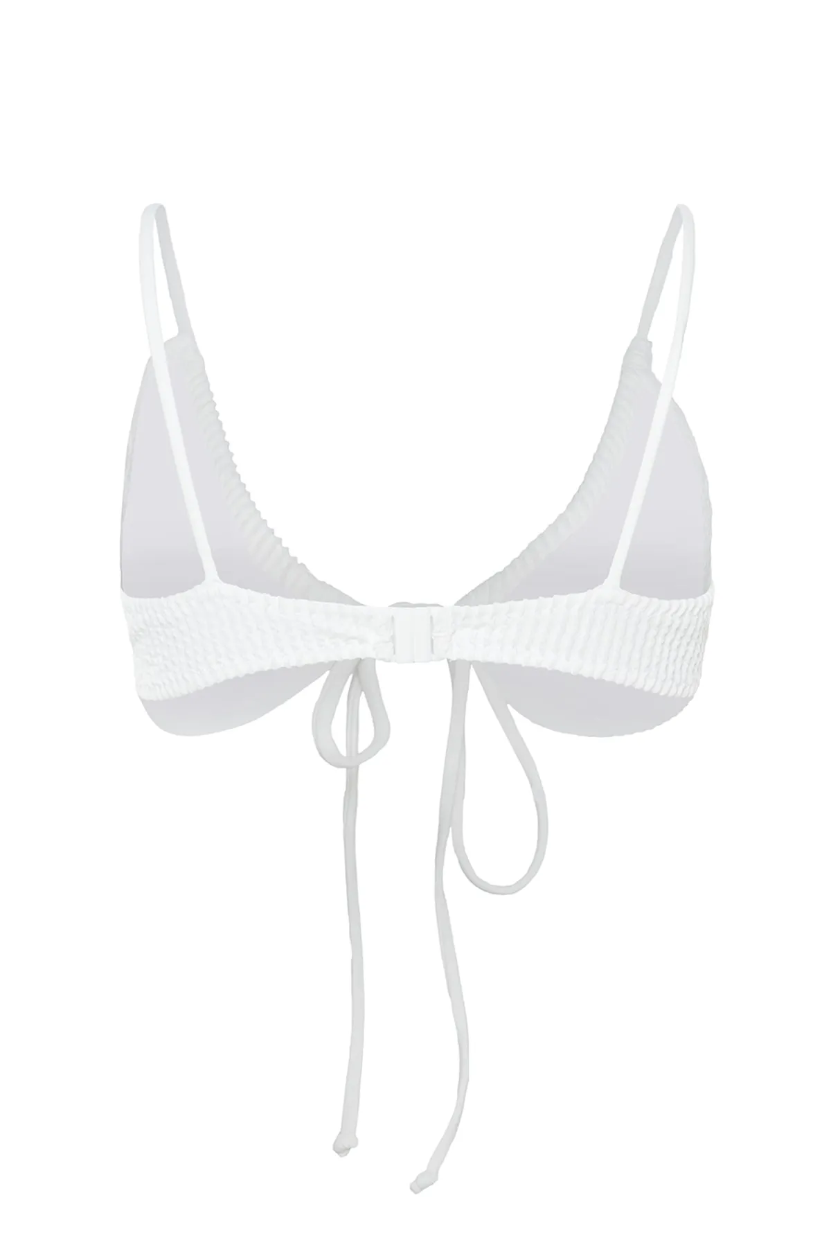 Trendyol Collection  Strukturiertes Bikinioberteil zum Binden in Ecru mit Bügeln TBESS23BU00274