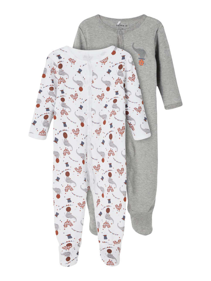 name it Schlafstrampler 2er Pack in grey melange günstig kaufen 56