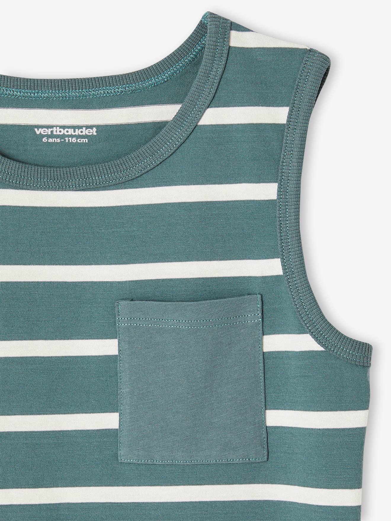 Vertbaudet Jungen Trägershirt mit Recycling-Baumwolle - aqua