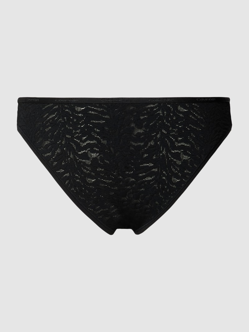Slip mit Spitzenbesatz Modell 'INTRINSIC' in schwarz