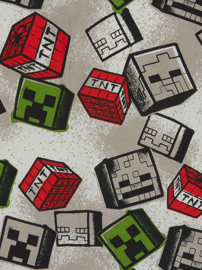 Zestaw pościeli MINECRAFT 140x200 szary