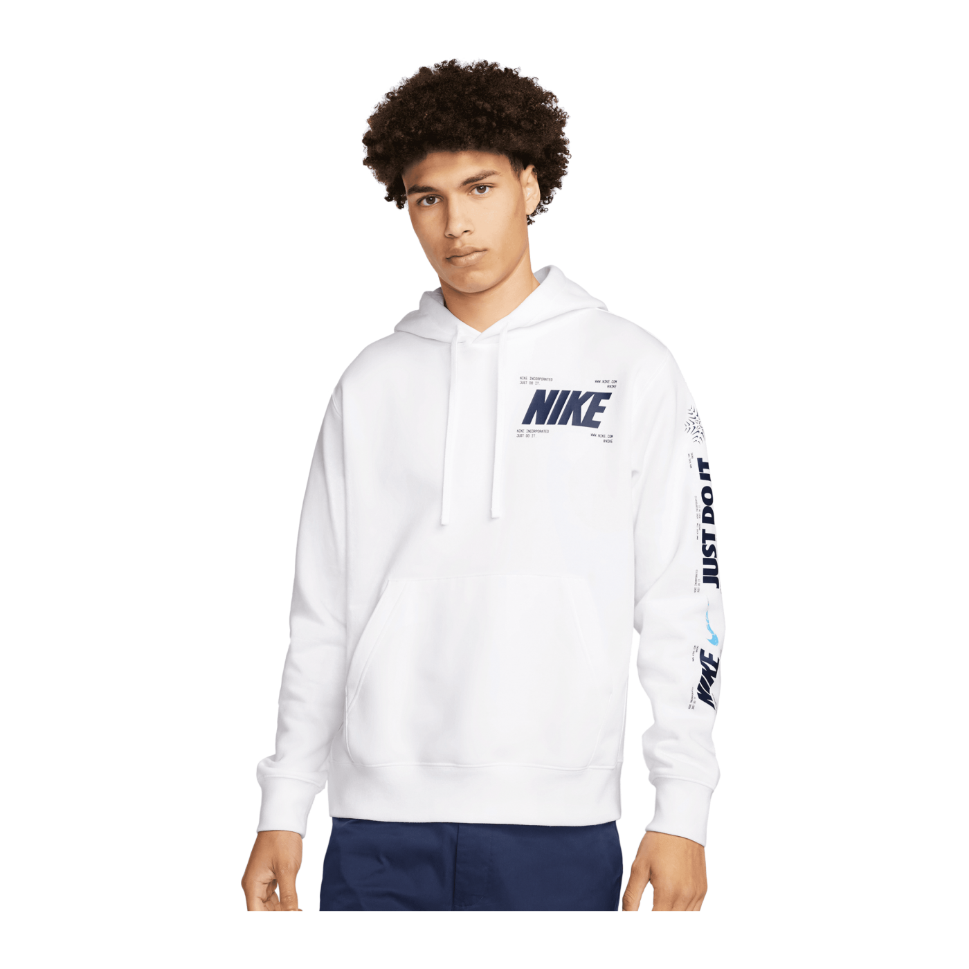 Nike Hoody Weiss Blau F100