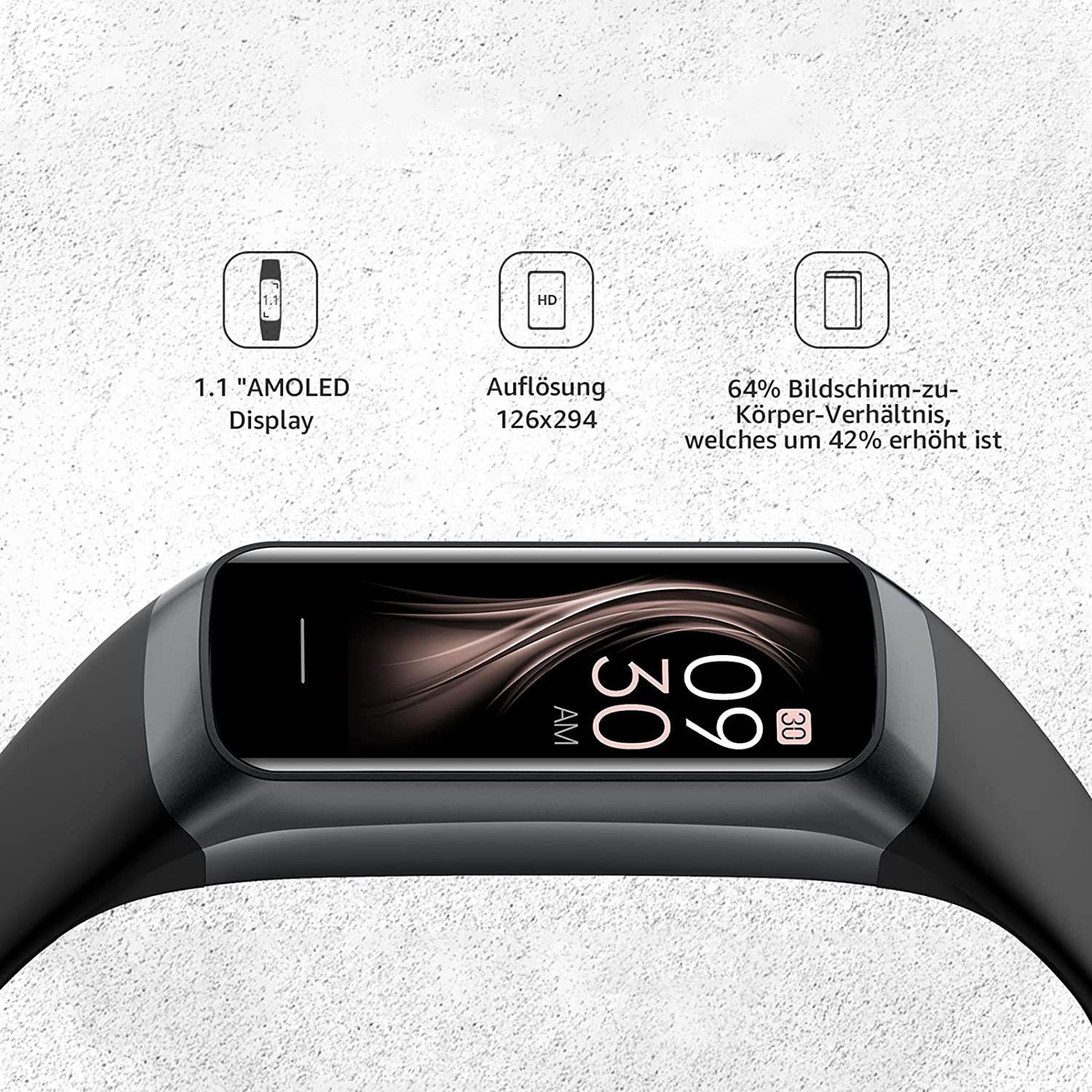 Mutoy Smartwatch, Fitness Tracker Uhr mit Anruffunktion für Damen Herren Smartwatch 5 ATM IP68 Wasserdicht Fitness Tracker mit Schrittzähler Pulsuhr Blutdruck Messgerät für Android iOS, Schlaf-Monitor, Activity Tracker, SpO2, Kalorien-Tracker,Schritt