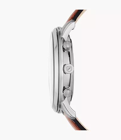 Fossil Herrenuhr Neutra Chronograph Leder Braun