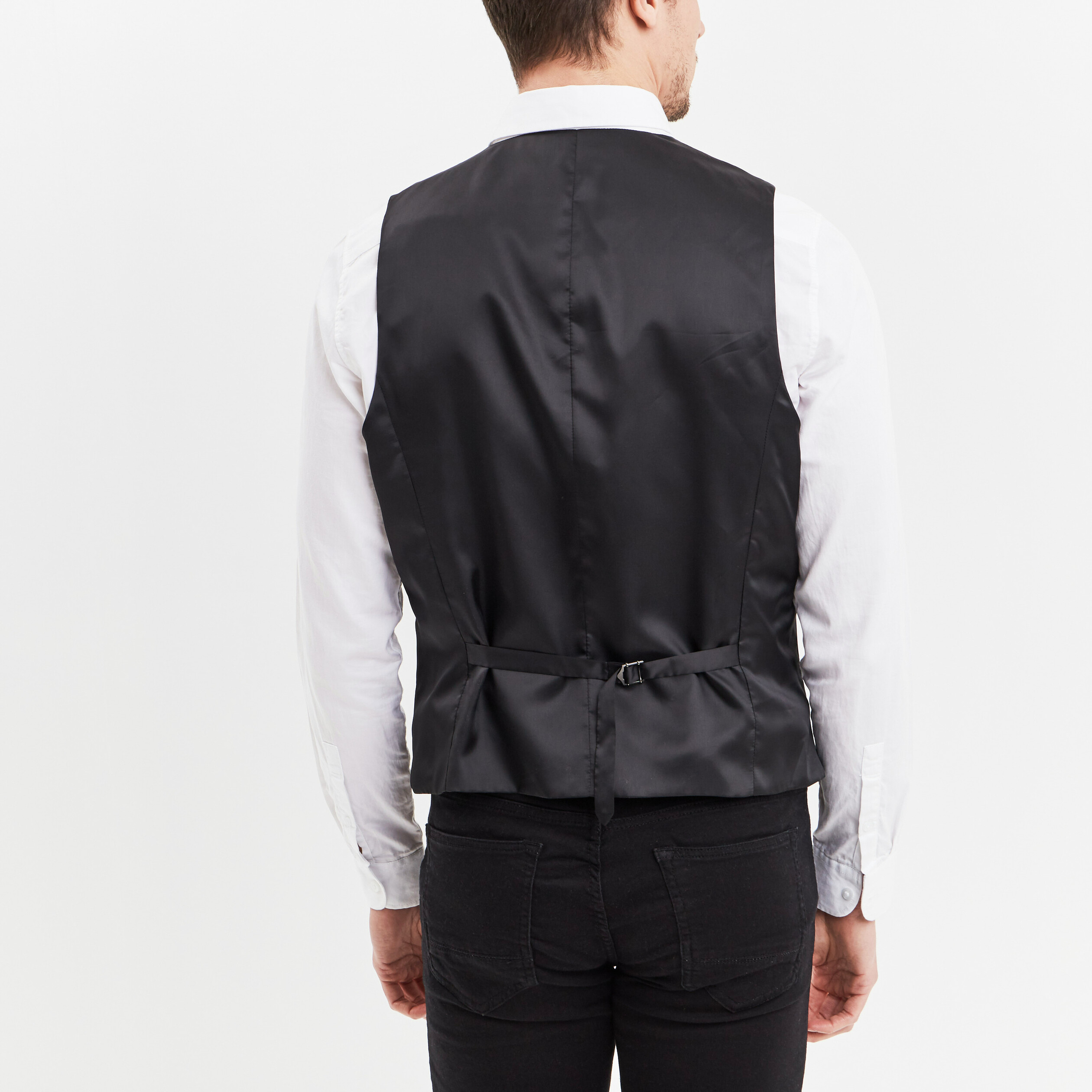 Veston droit boutonné noir homme | La Halle