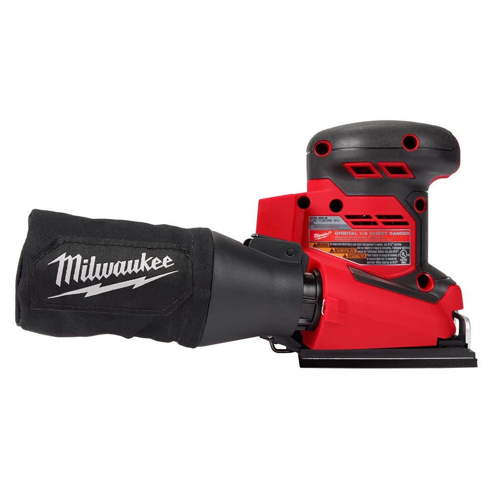Lixadeira de superfície Milwaukee 18V 1/4 de folha M18BQSS0