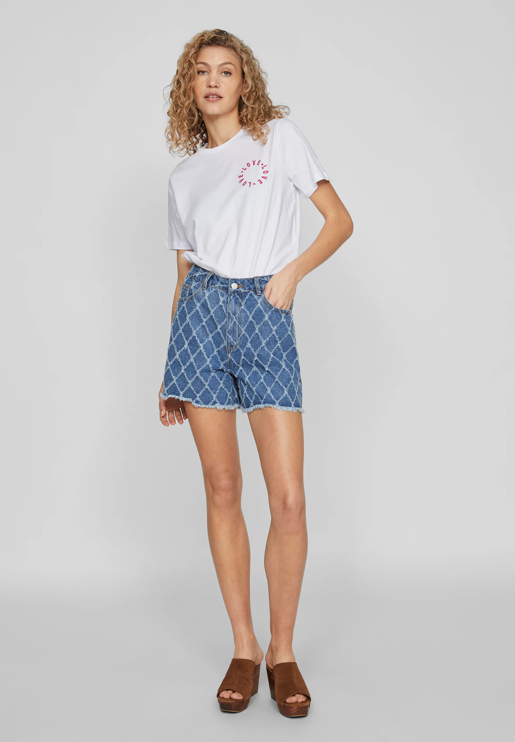 VILA VICLAY - Shorts vaqueros