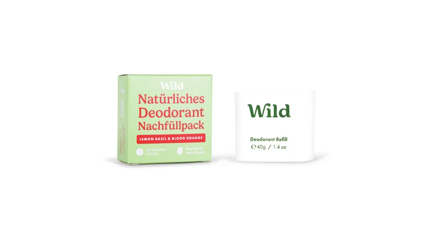 Wild Deodorant Lemon Basil & Blood Orange Nachfüllung 40 g