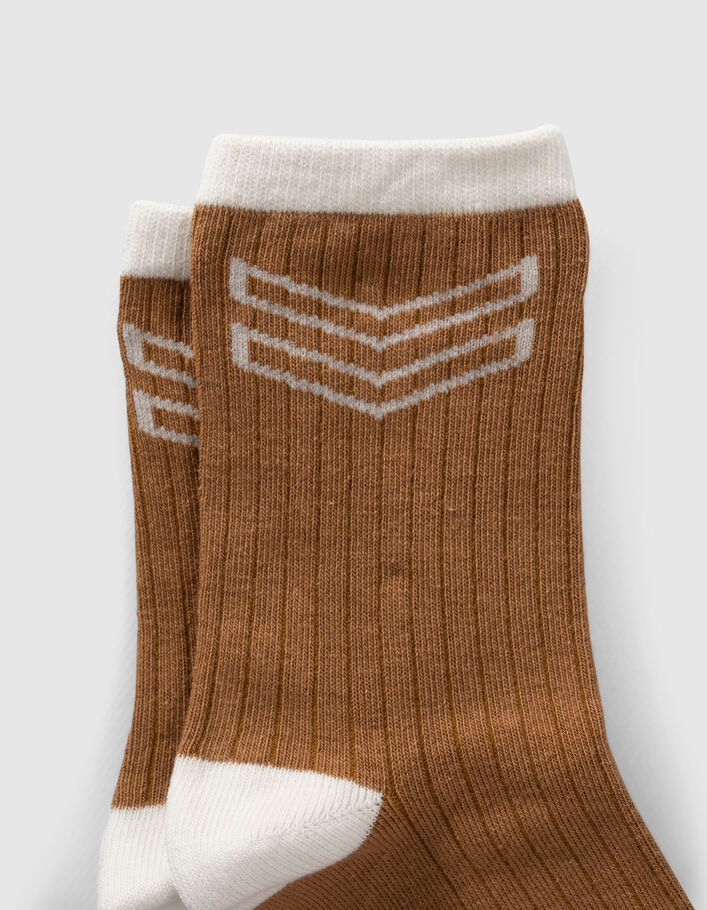 Chaussettes vertes, camel, kaki garçon