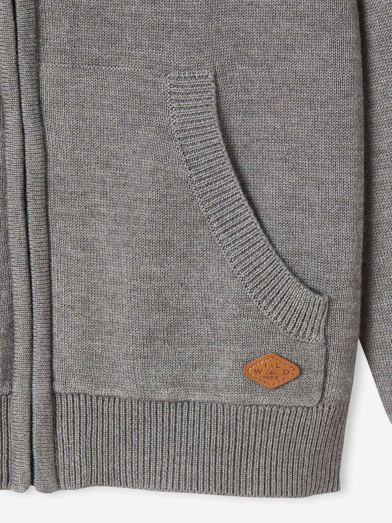 Gilet zippé col montant garçon noisette