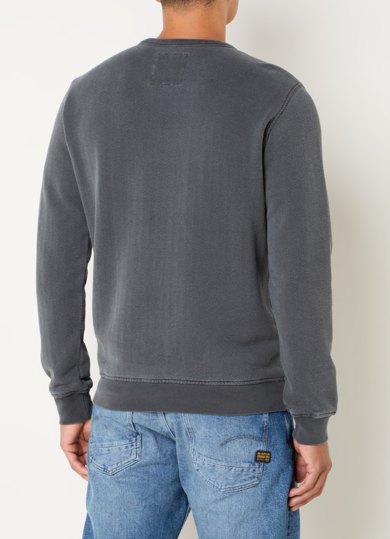 G-Star RAW  Sweater met verwassen afwerking en logo