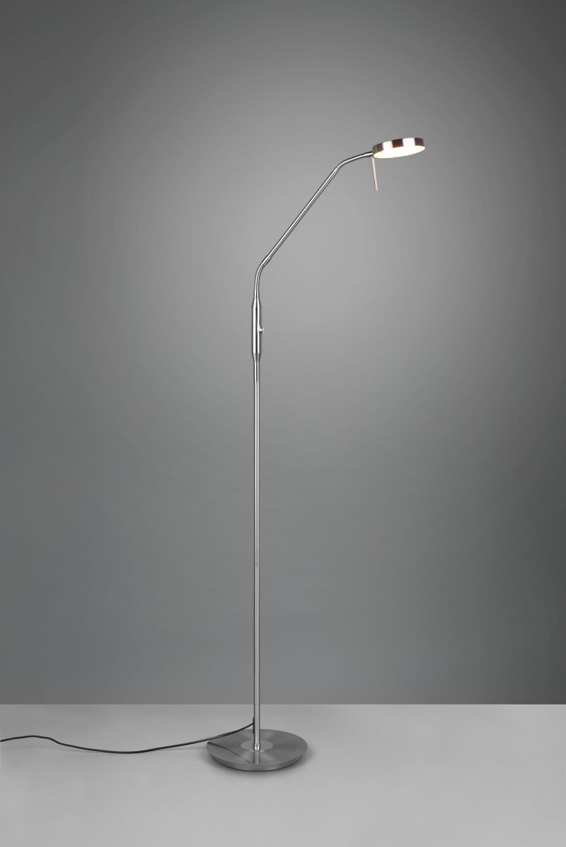 TRIO LED Stehleuchte Monza Nickel